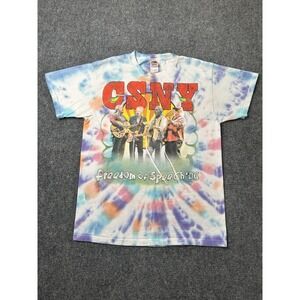 Mens CSNY Freedom of Speech Tie Dye Tour Concert Graphic T-Shirt 2006, Size L
